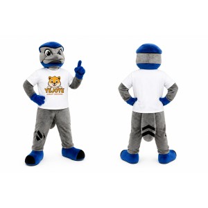 Blue Gray Eagle Mascot Costume