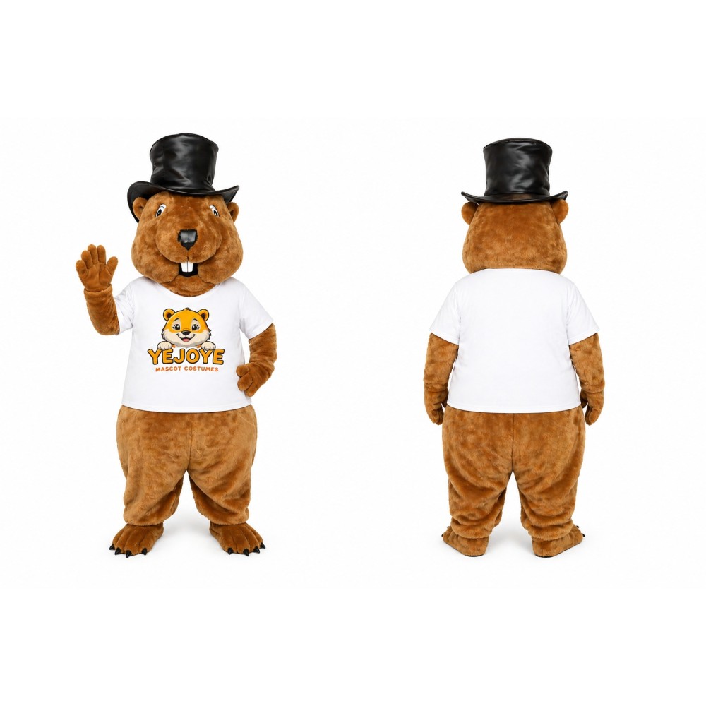 Brown Beaver Mascot Costume