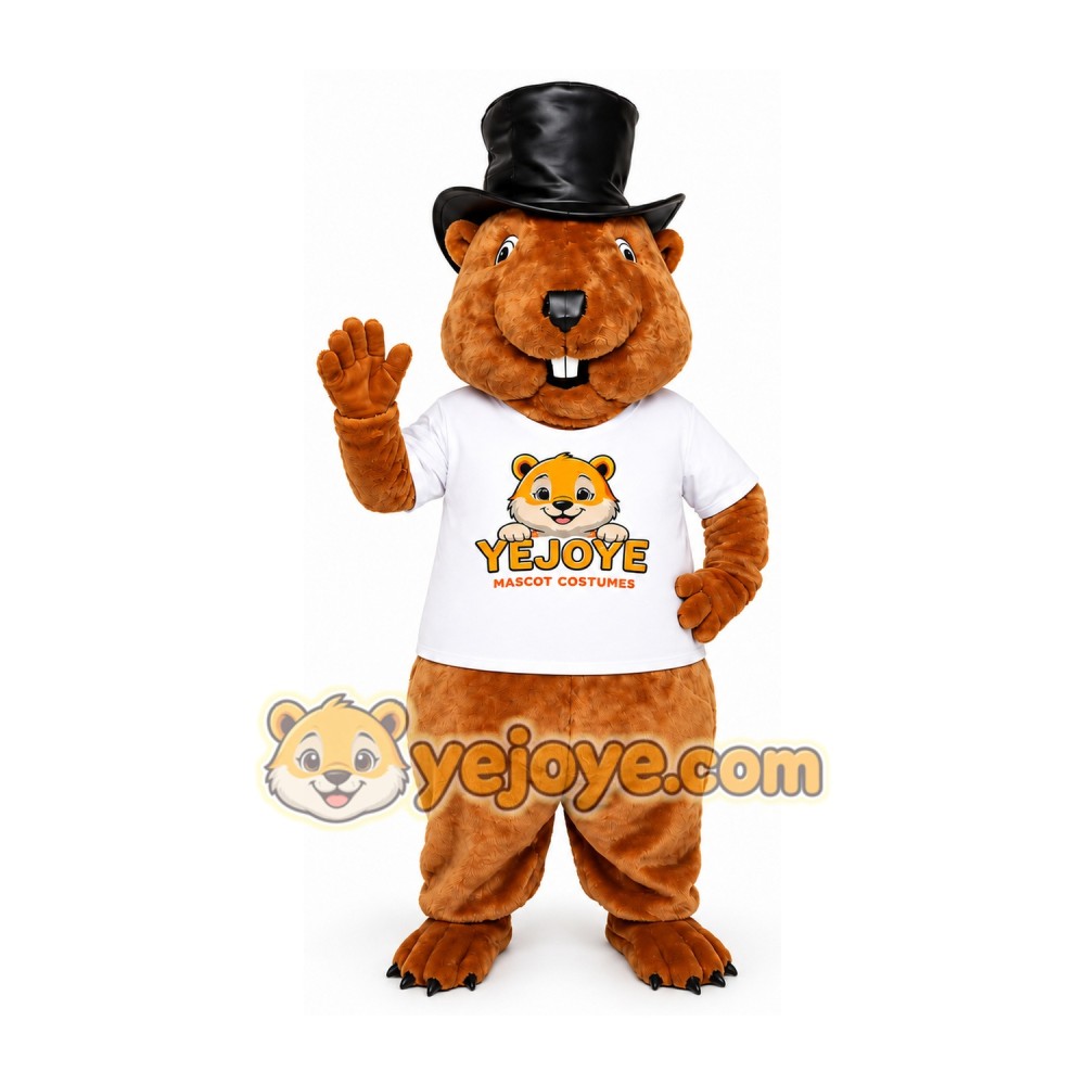 Brown Beaver Mascot Costume