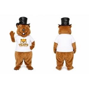Brown Beaver Mascot Costume