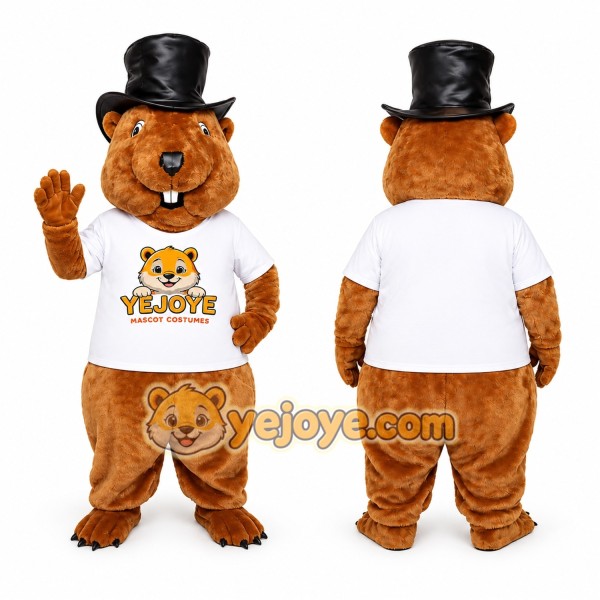Brown Beaver Mascot Costume