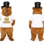 Brown Beaver Mascot Costume