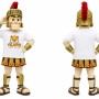 Gold Roman Soldier Mascot Costume