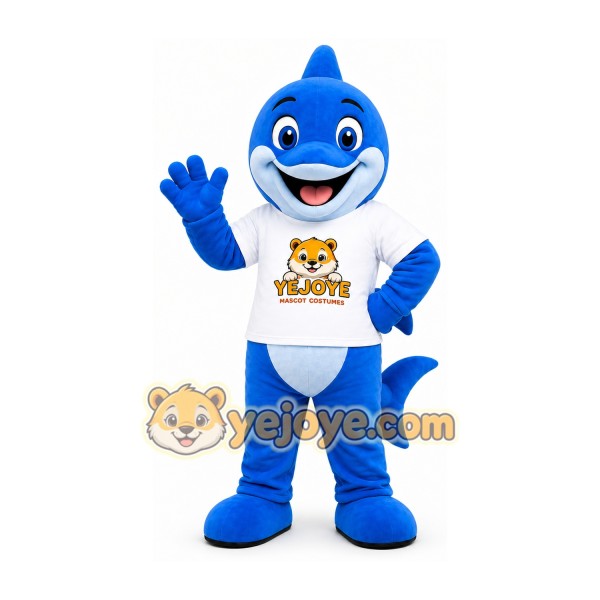 Blue Dolphin Mascot Costume