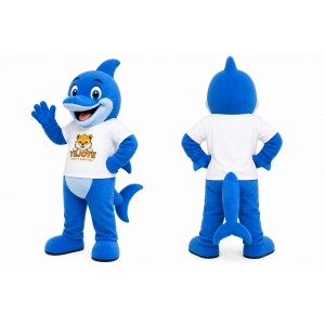 Blue Dolphin Mascot Costume