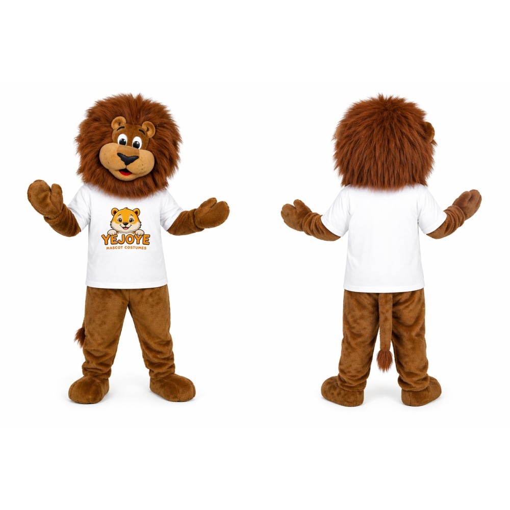 Brown Lion Mascot Costume