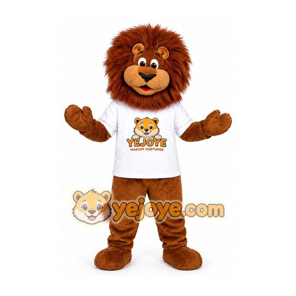 Brown Lion Mascot Costume