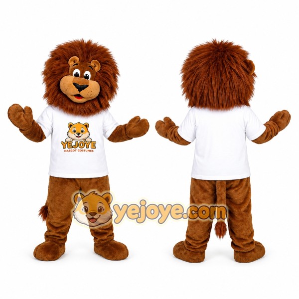 Brown Lion Mascot Costume