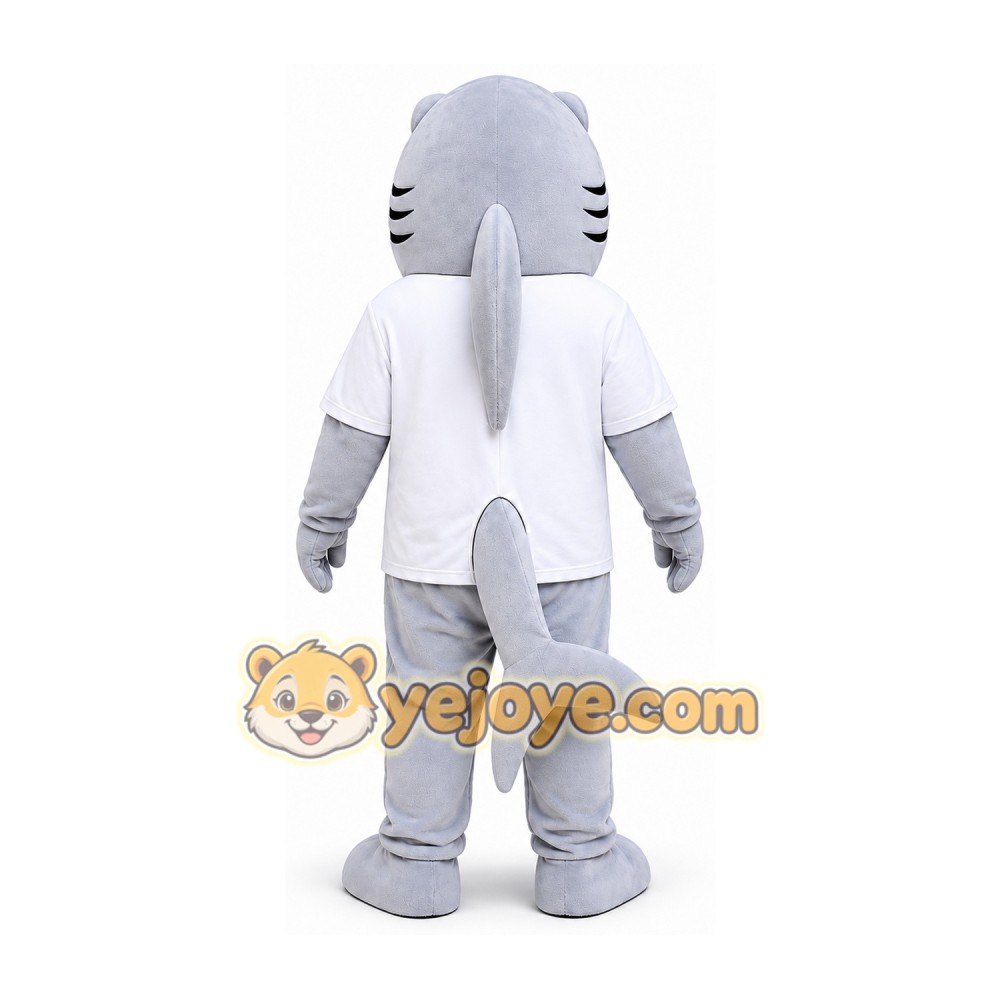 Gray Shark Mascot Costume Gray Shark Mascot Costume