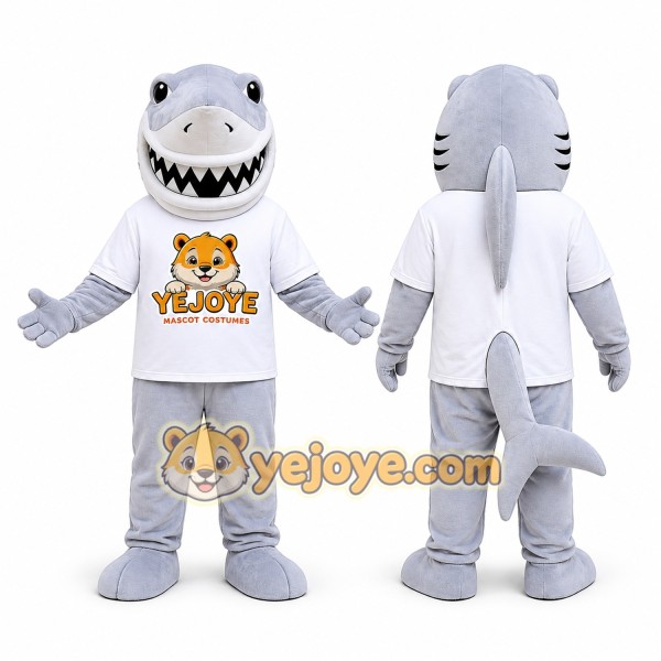 Gray Shark Mascot Costume