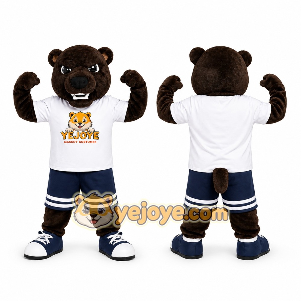 Dark Brown Bear Mascot Costume Dark Brown Bear Mascot Costume
