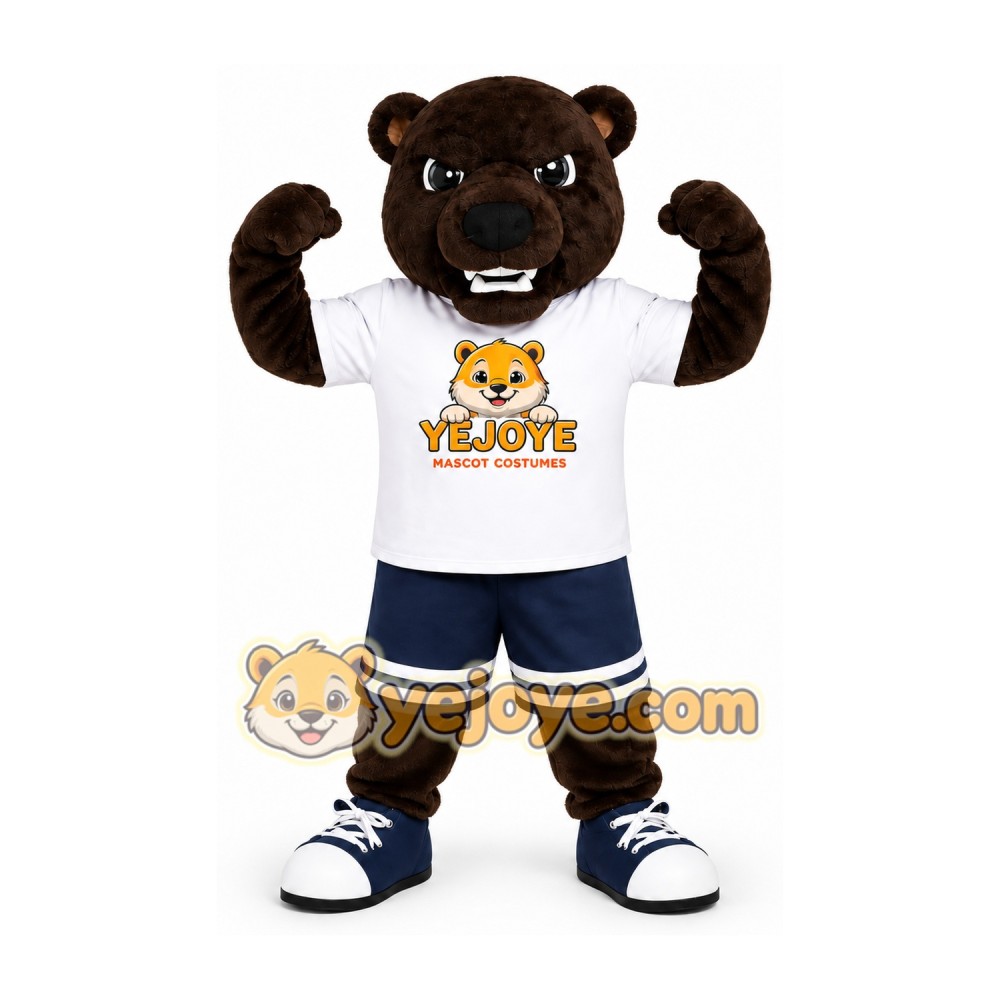 Dark Brown Bear Mascot Costume Dark Brown Bear Mascot Costume
