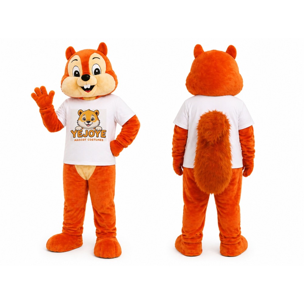 Orange Squirrel Mascot Costume