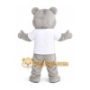 Gray Teddy Bear Mascot Costume Gray Teddy Bear Mascot Costume