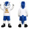 White Blue Horse Mascot Costume
