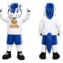 White Blue Horse Mascot Costume